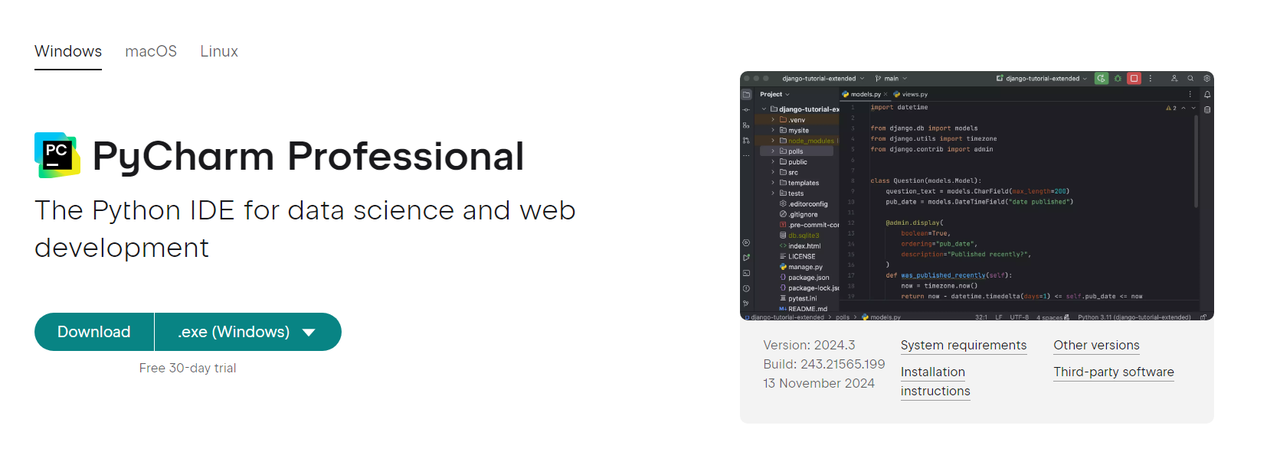 Pycharm 2024.3 最新激活破解教程（附激活码，亲测有效）